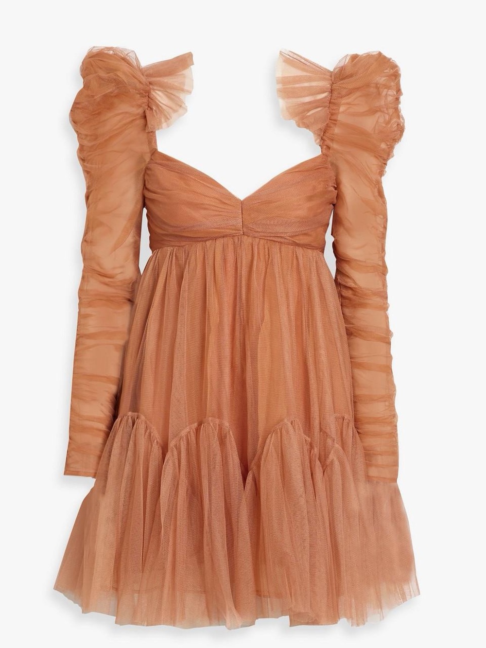 Zimmermann Pink Ruffled Tulle Mini Dress - Picture 1 of 4
